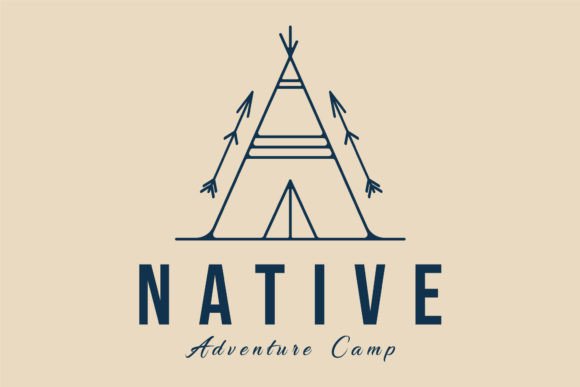 Download Teepee Indian Camp Line Art Logo Icon - Art Collection