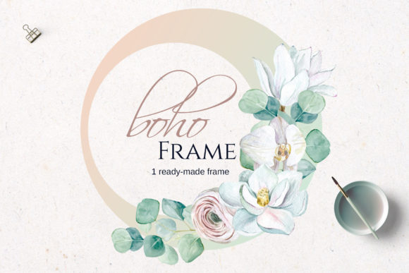 Download Watercolor Boho Frame - Watercolor Collection