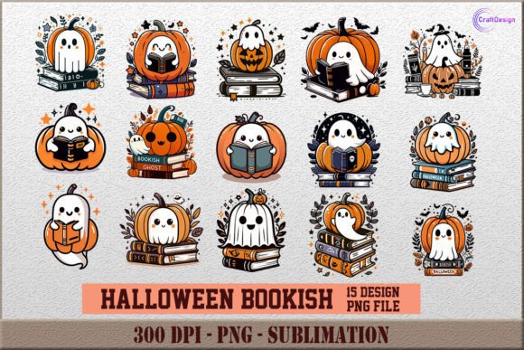 Download Cute Ghost Bookish PNG Halloween Clipart - Art Collection