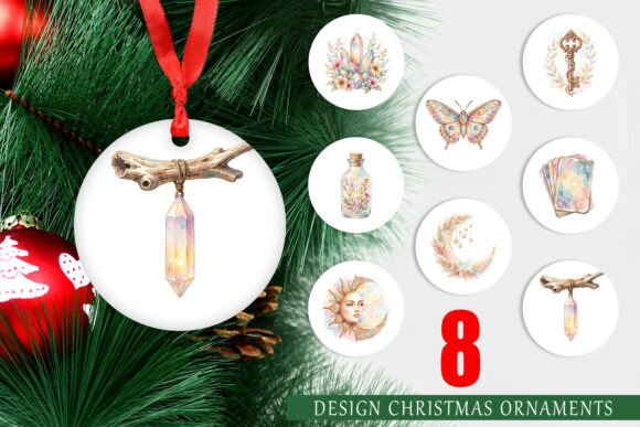 Download Boho Celestial Watercolor Ornament - Watercolor Collection