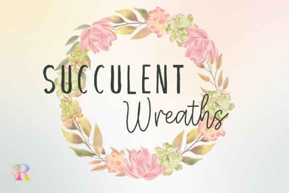 Download Succulent Watercolor Wreaths Clipart - Art Collection