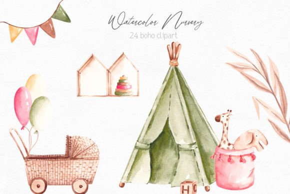 Download Boho Nursery Clipart - Art Collection