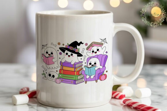 Download Cute Spooky Ghosts Reading PNG Clipart - Art Collection
