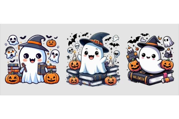 Download Freebie Cute Ghost with Books SVG Bundle - Svg Collection