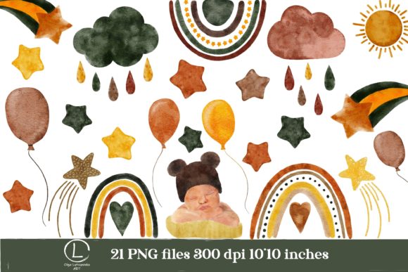 Download Watercolor Boho Baby Clipart - Art Collection