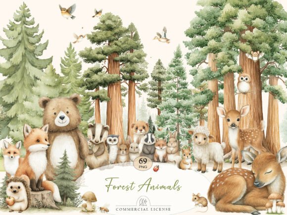 Download Forest Animals Watercolor Set - Watercolor Collection