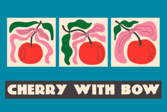 Download Cherry Bow Mid-century Modern Art - Art Collection
