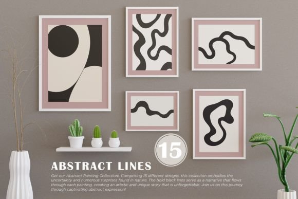 Download Contemporary Abstract Line Art Print - Art Collection
