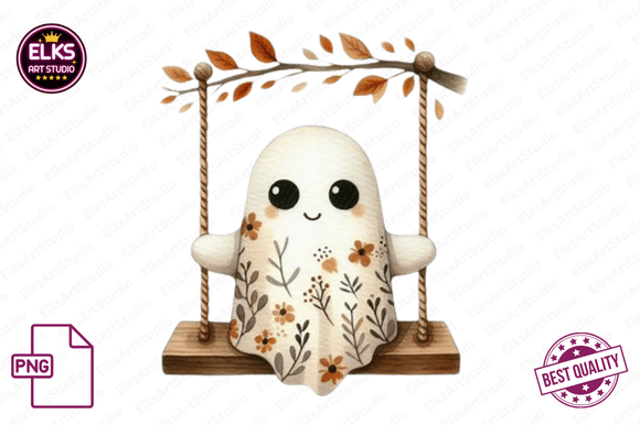 Download Vintage Fall Ghost Clipart, Autumn Boho - Art Collection