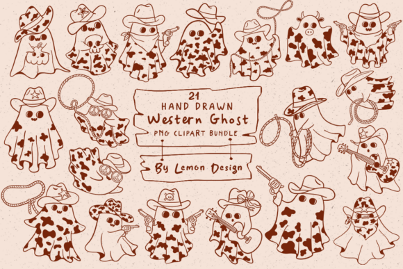 Download Hand Drawn Western Ghost Clipart Bundle - Art Collection