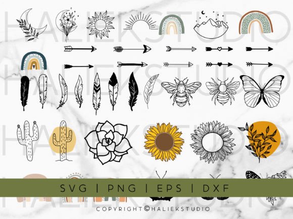 Download Boho Elements SVG Bundle - Svg Collection