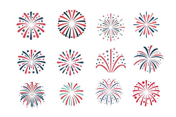 Download 4th of July Fireworks Vector Clipart Set - Art Collection