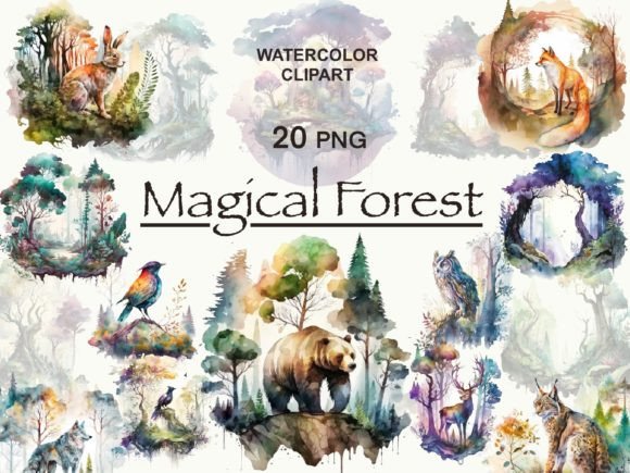 Download Enchanted Forest Clipart Woodland Animal - Art Collection
