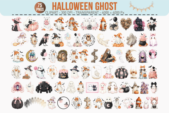 Download Halloween Ghost Clipart – 75 PNGs - Art Collection