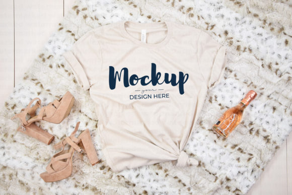 Download Beige Party T-Shirt Mockup - Art Collection