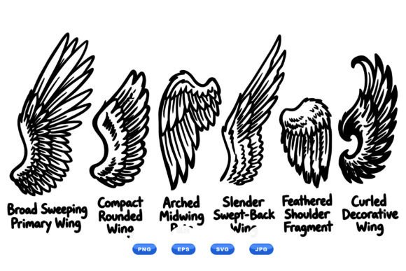 Download Angel Wing SVG Clipart Pack - Art Collection