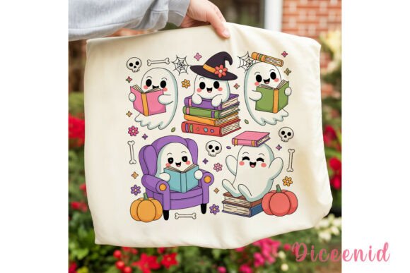 Download Cute Spooky Ghosts Reading PNG Clipart - Art Collection