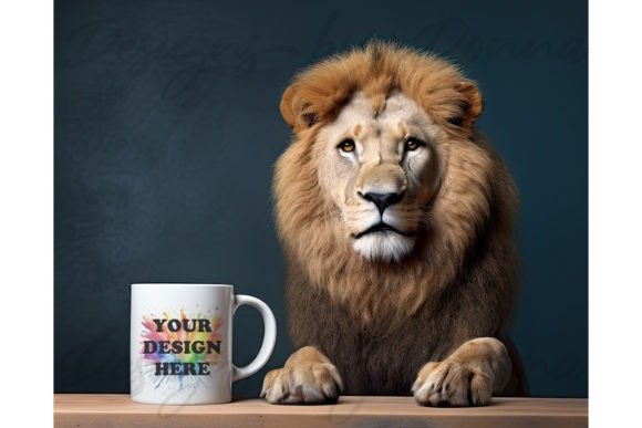 Download Unusual Lion Mug Mockup - Premium Resources