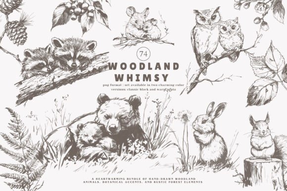Download Woodland Clipart Forest Animals Huge Set - Art Collection