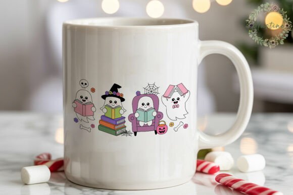 Download Cute Spooky Ghosts Reading PNG Clipart - Art Collection