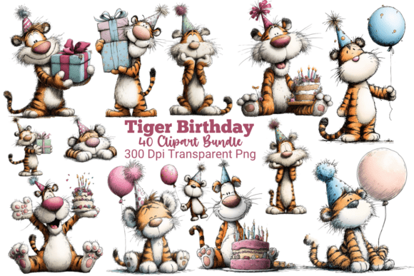 Download 35+ Tiger Birthday Clipart PNG - Art Collection