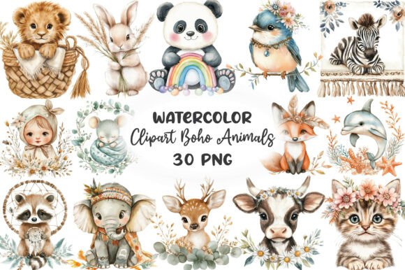 Download Boho Baby Clipart Boho Animals - Art Collection