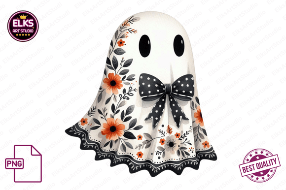 Download Vintage Fall Ghost Clipart, Autumn Boho - Art Collection