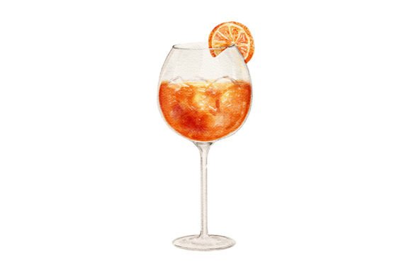 Download Hand-Painted Aperol Spritz Watercolor - Watercolor Collection