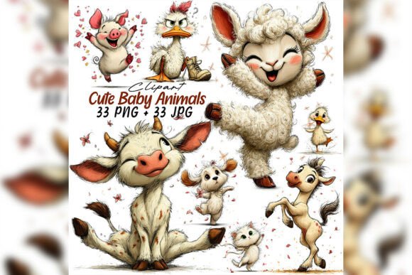 Download Whimsical Baby Animals Clipart Baby Png - Art Collection