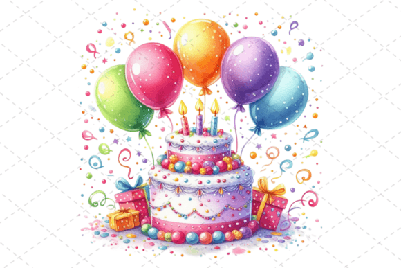 Download Watercolor Birthday Cake Clipart - Art Collection