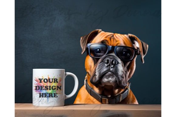 Download Boxer Dog Mug Mockup - Unusual Mockup - Unusual Collection