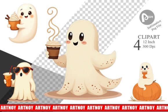 Download Boho Pumpkin Ghosts Clipart - Art Collection