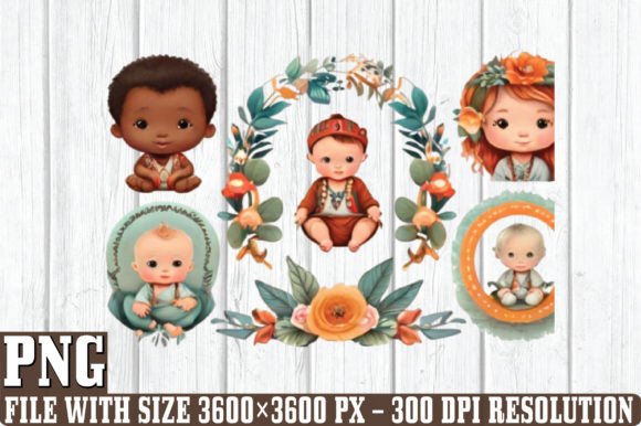 Download Watercolor Boho Baby Clipart - Art Collection
