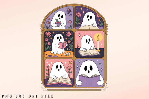 Download Kawaii Ghost Book Lover Clipart PNG - Art Collection