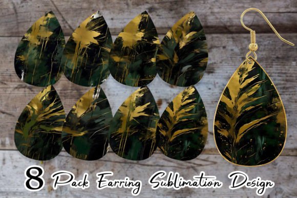 Download Earring Contemporary Art Dark Moss - Art Collection