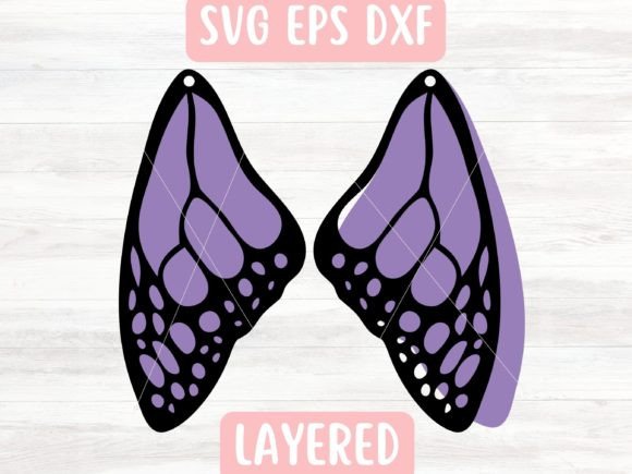 Download Butterfly Wing Earring SVG Cut File - Svg Collection