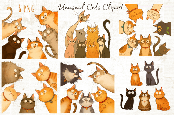 Download Funny Unusual Cats Clipart Png - Art Collection