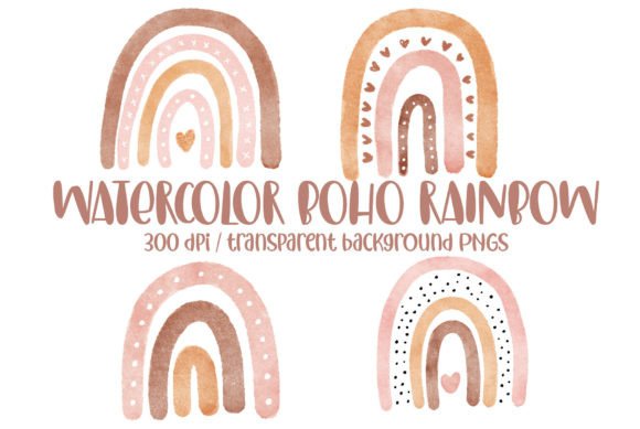 Download Watercolor Boho Rainbow PNG Clipart - Art Collection