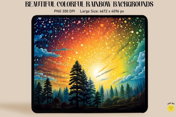 Download Beautiful Rainbow Color Art Backgrounds - Art Collection