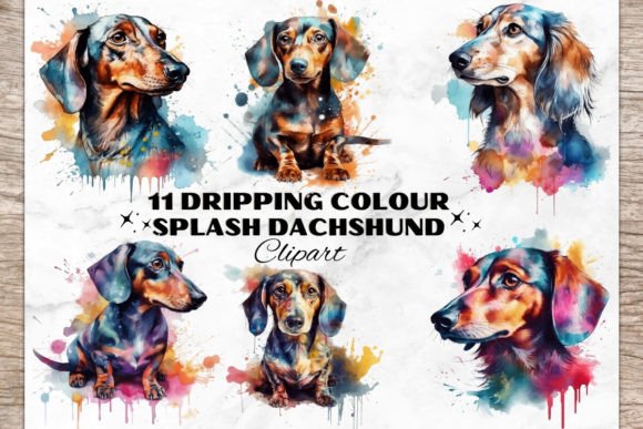 Download Watercolor Dachshund Dog Bundle - Watercolor Collection