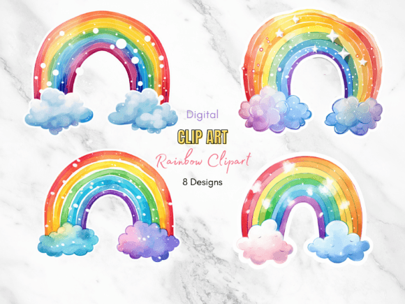 Download Watercolor Rainbow Boho Clip Art - Art Collection