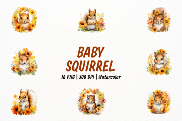 Download Cute Rainbow Baby Squirrel Clipart - Art Collection
