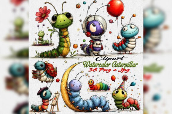Download Whimsical Caterpillar Birthday Clipart - Art Collection