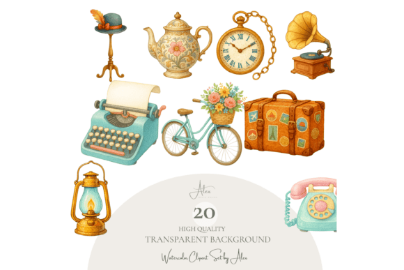 Download Vintage Clipart Bundle - Art Collection