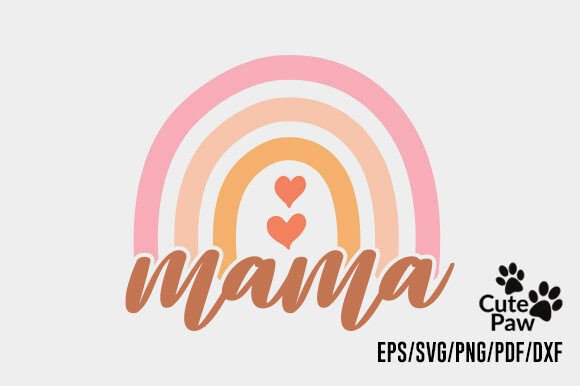 Download Mama Boho Rainbow PNG SVG Design - Svg Collection