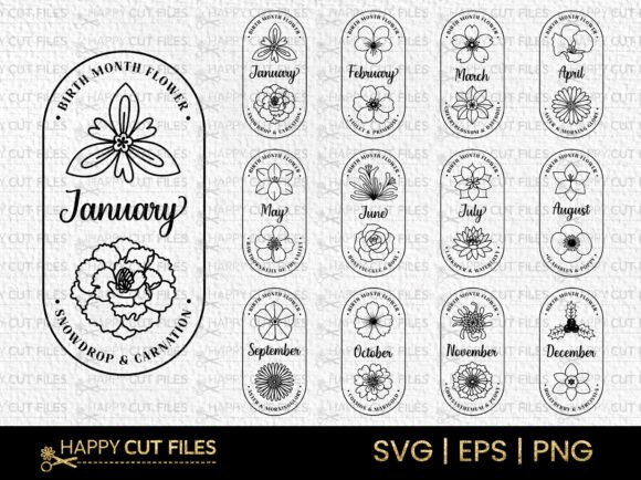 Download Birth Flower Svg Bundle Boho Clip Art - Art Collection