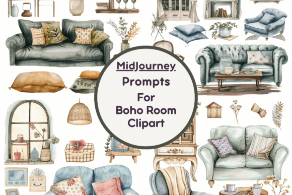 Download Ai Prompt for Boho Home Clipart - Art Collection