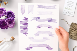 Download Purple Watercolor Banners and Header Clipart Graphics - Art Collection