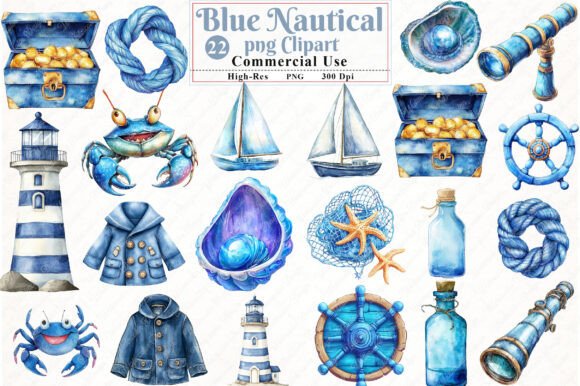 Download Watercolor Blue Boho Nursery Clipart - Art Collection