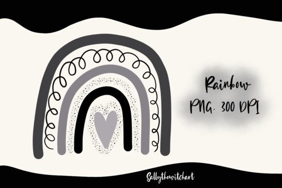 Download Black Gray Boho Rainbow PNG Clipart - Art Collection